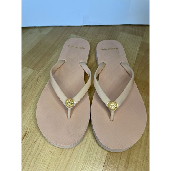 Tory Burch Solid Thin Flip Flop Size 8 Peach - Picture 5 of 9